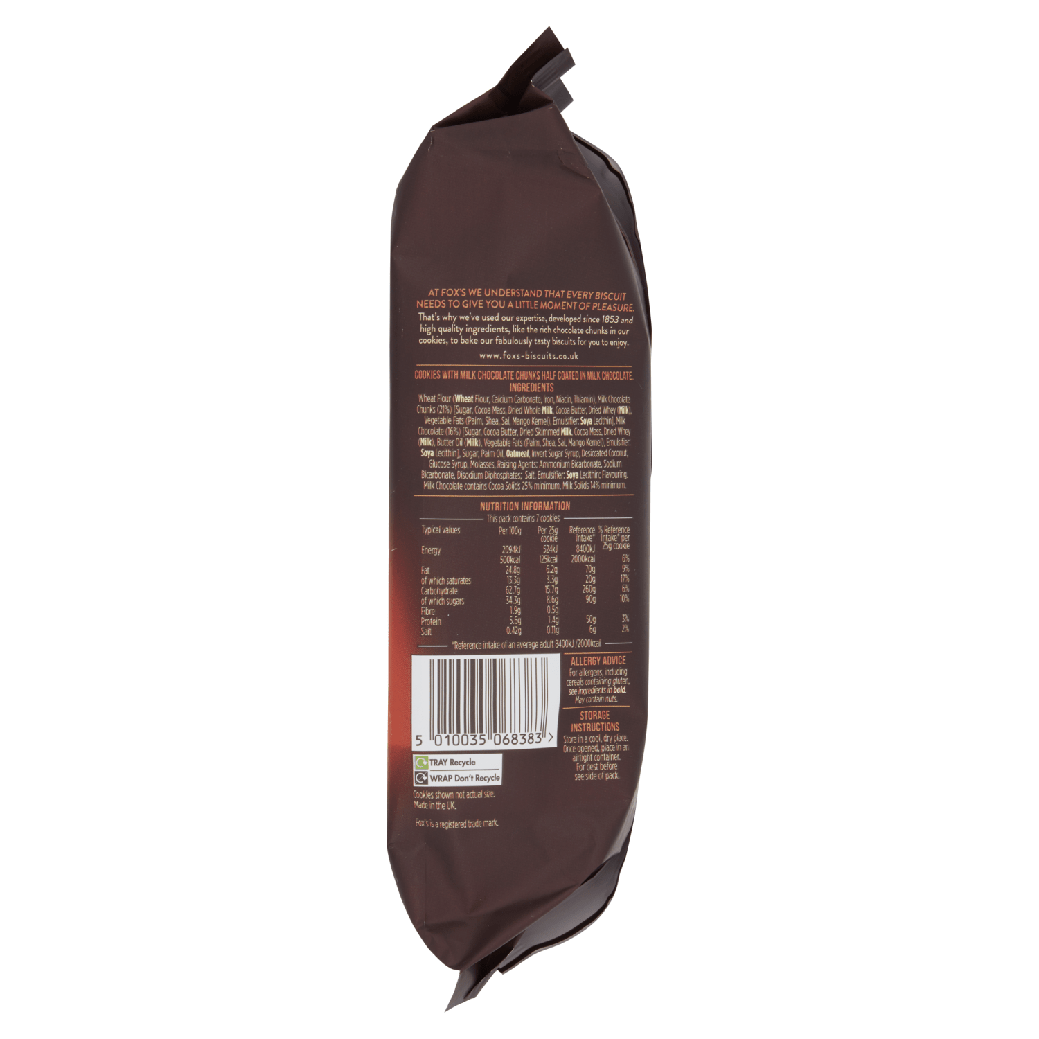 Fox's Fabulous Half - Coated Milk Chocolate Cookies 175g - UK Food & Drink - 5010035068383