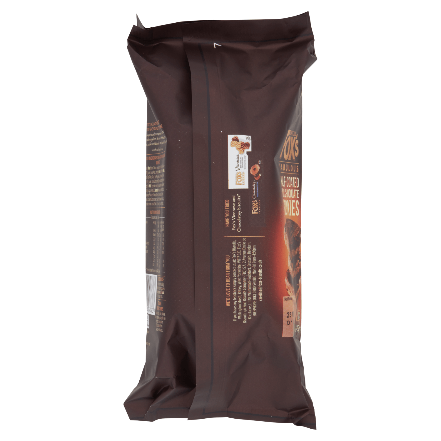 Fox's Fabulous Half - Coated Milk Chocolate Cookies 175g - UK Food & Drink - 5010035068383