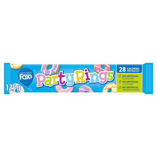 Fox's Party Rings 125g - UK Food & Drink - 5010035002486