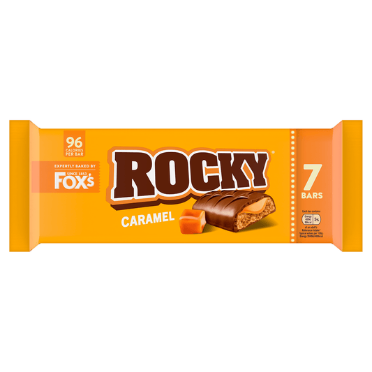 Fox's Rocky Caramel Bars 7 x 19.5g (136.5g) - UK Food & Drink - 5010035070041