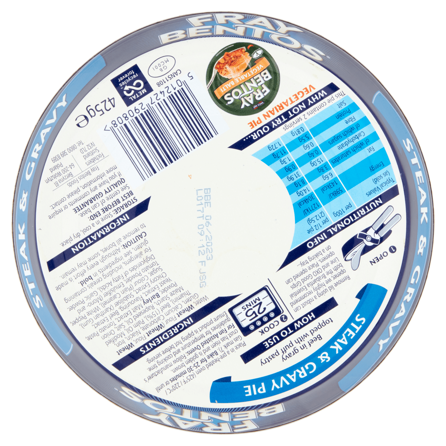 Fray Bentos Steak & Gravy 425g - UK Food & Drink - 5012427290808