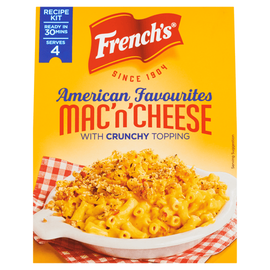 French's American Favourites Mac 'n' Cheese with Crunchy Topping Recipe Kit 115g - UK Food & Drink - 41500012971