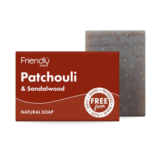 Friendly Soap Patchouli and Sandalwood Soap - UK Food & Drink - 5060892900067