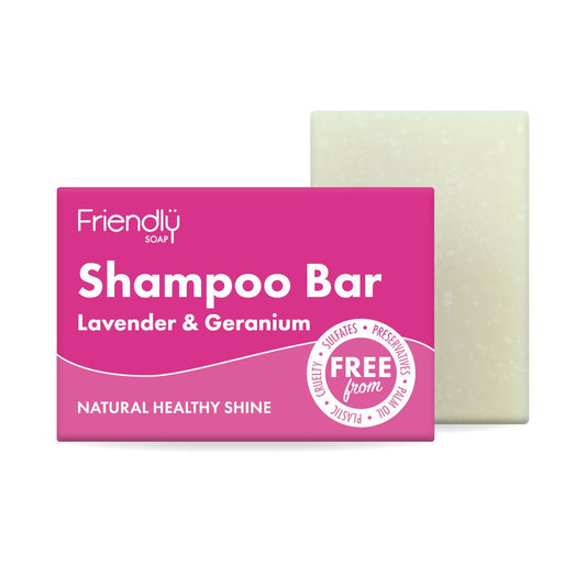 Friendly Soap Shampoo Bar - Lav & Geranium - UK Food & Drink - 5060892900142