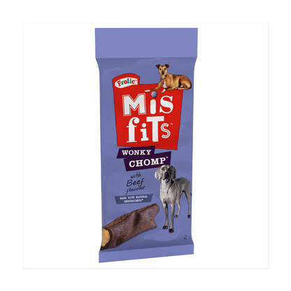 Frolic Misfits Wonky Chomp Adult Medium Dog Treats Beef 2 Stick 170g - UK Food & Drink - 5998749119020