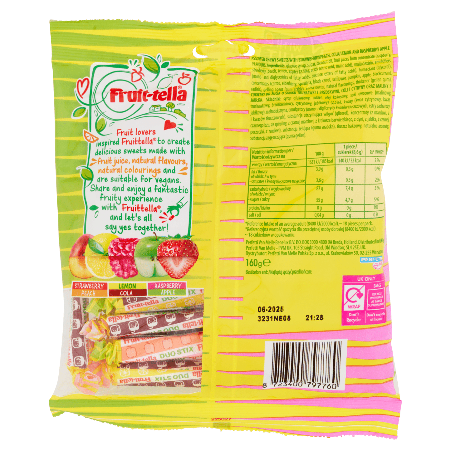 Fruit - tella Duo Stix 160g - UK Food & Drink - 8723400797760