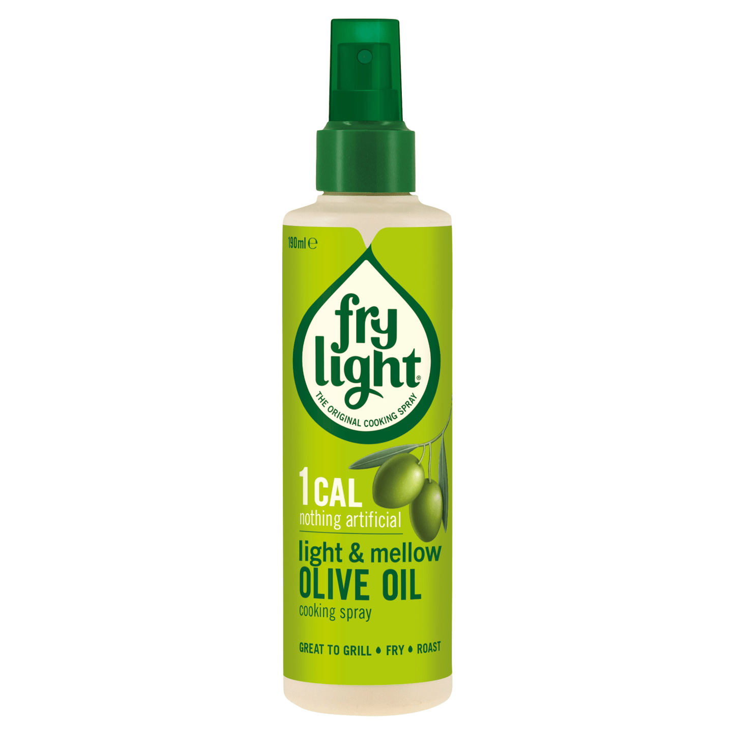 Frylight 1 Cal Light & Mellow Olive Oil Cooking Spray 190ml - UK Food & Drink - 5000442007594