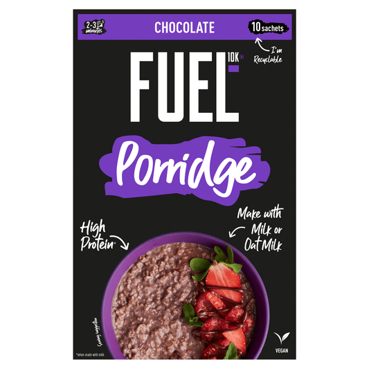FUEL10K Chocolate Porridge 10 x 36g (360g) - UK Food & Drink - 5060201625681