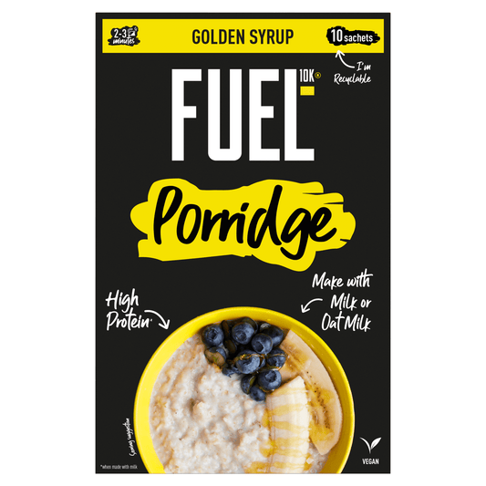 FUEL10K Golden Syrup Porridge 10 x 36g (360g) - UK Food & Drink - 5060201625704