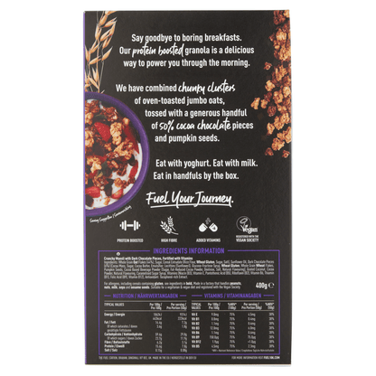 FUEL10K Protein Boosted Chocolate Chunks Granola 400g - UK Food & Drink - 5060201621805