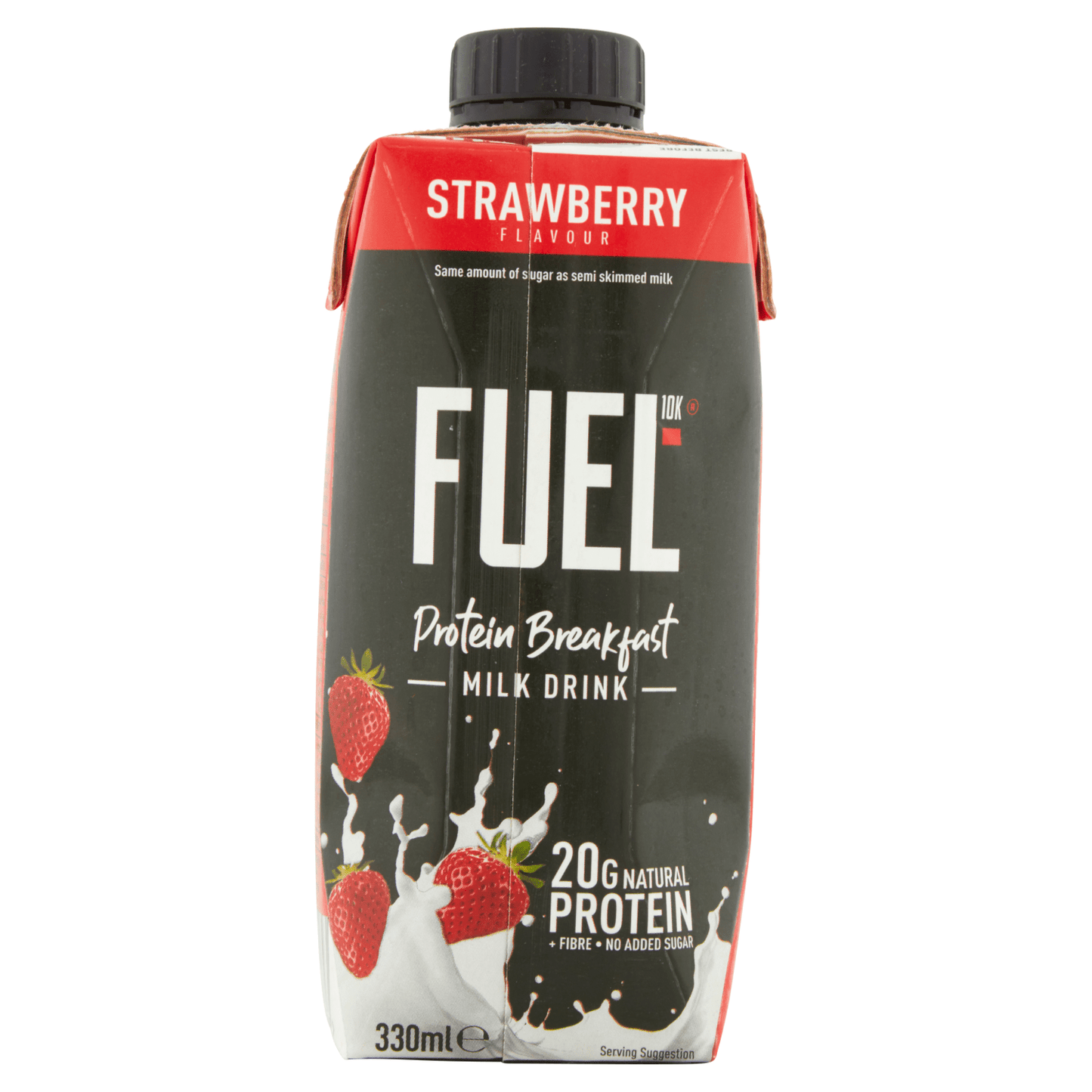 FUEL10K Strawberry Flavour Milk Drink 330ml - UK Food & Drink - 5060201621843