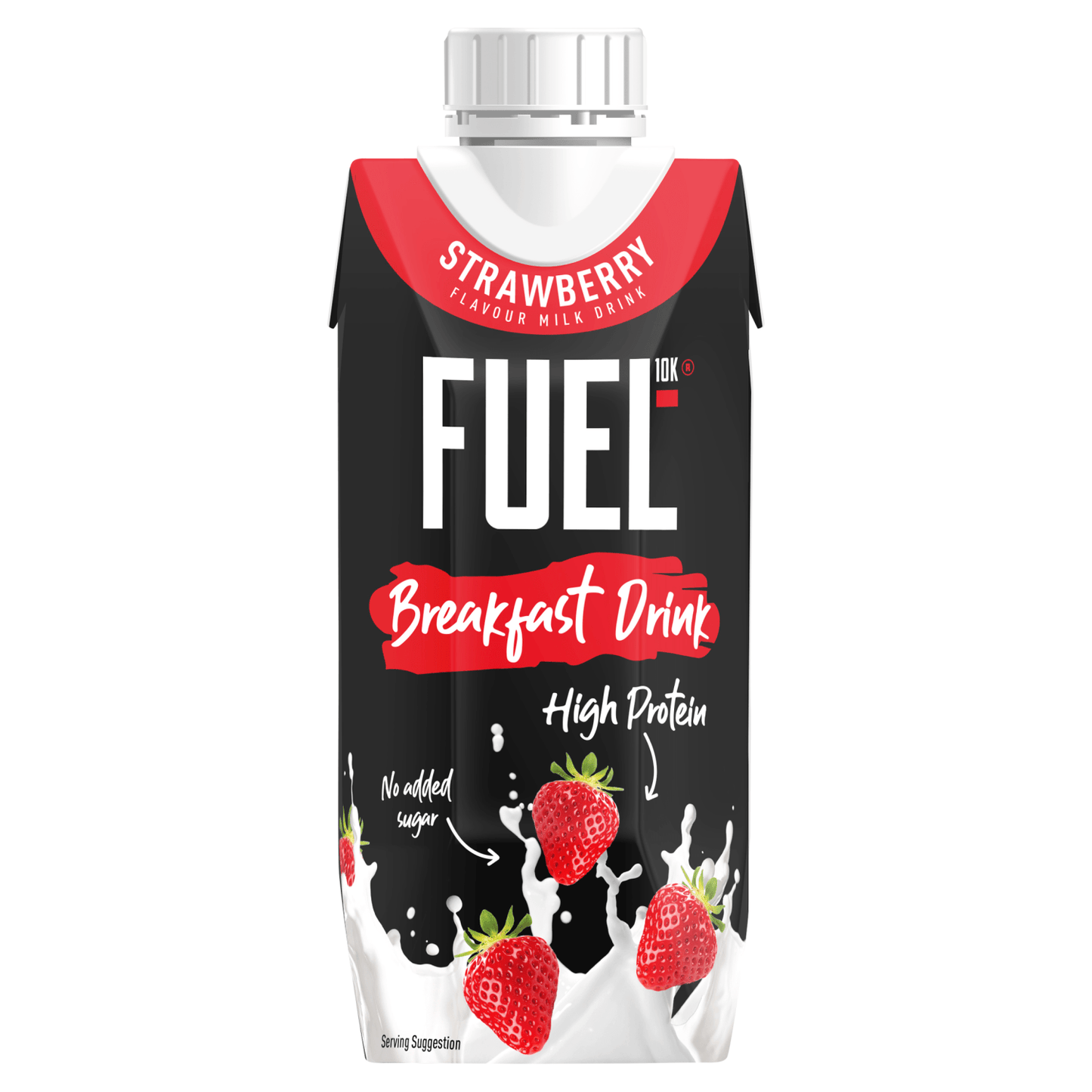 FUEL10K Strawberry Flavour Milk Drink 330ml - UK Food & Drink - 5060201621843