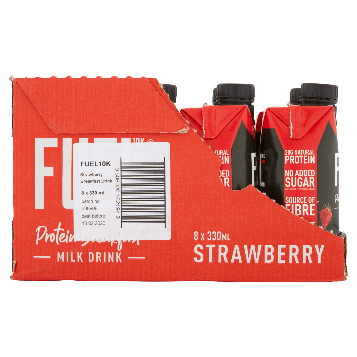 FUEL10K Strawberry Flavour Milk Drink 330ml - UK Food & Drink - 5060201621843