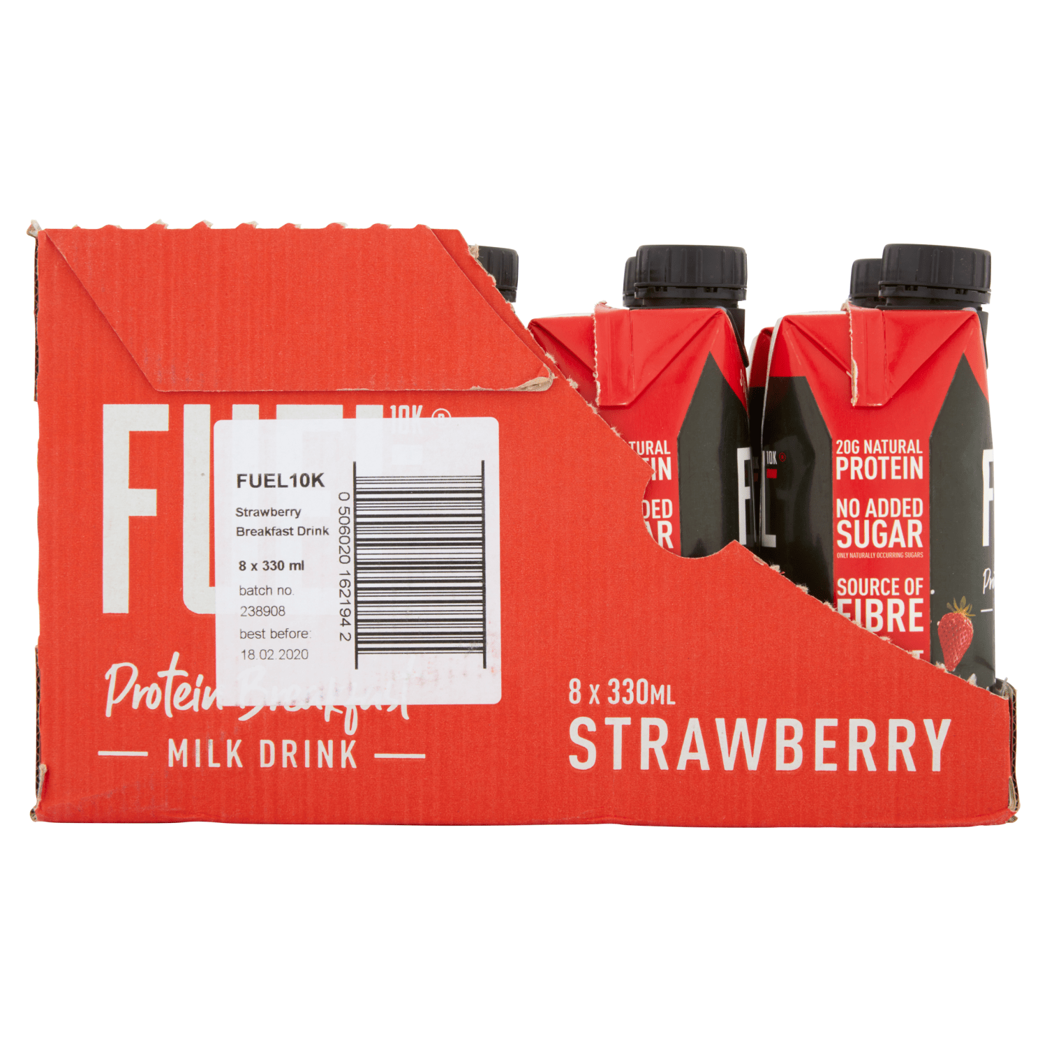 FUEL10K Strawberry Flavour Milk Drink 330ml - UK Food & Drink - 5060201621843