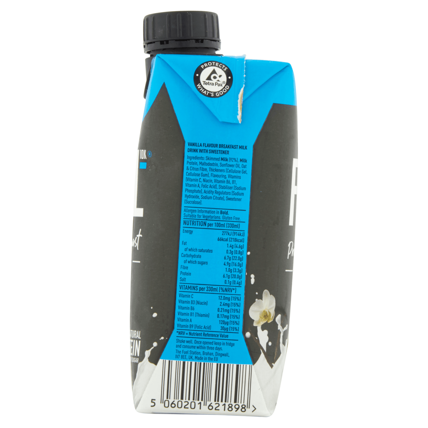 FUEL10K Vanilla Flavour Milk Drink 330ml - UK Food & Drink - 5060201621898