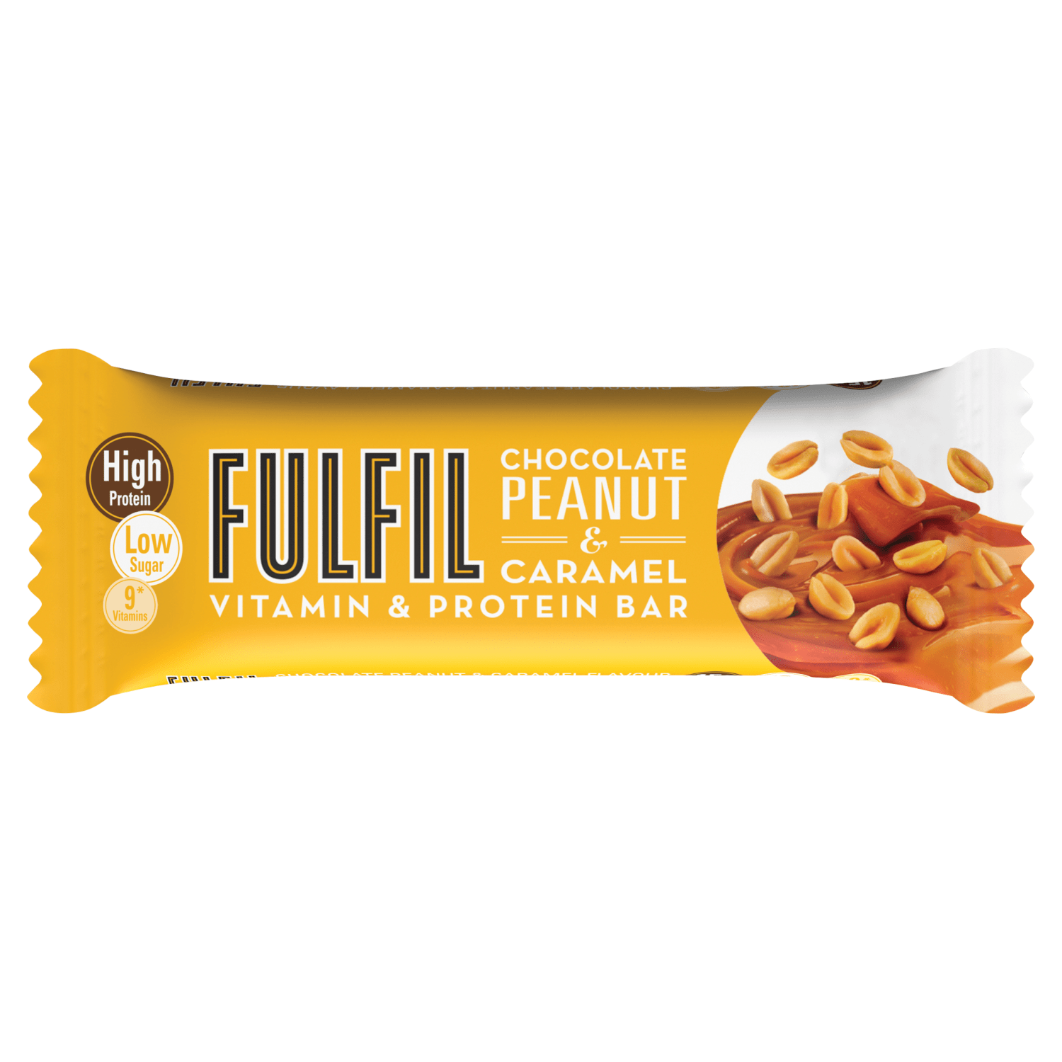 FULFIL Chocolate Peanut & Caramel Flavour Vitamin & Protein Bar 40g - UK Food & Drink - 5391532122137