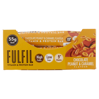 FULFIL Chocolate Peanut & Caramel Flavour Vitamin & Protein Bar 55g - UK Food & Drink - 5390691017919