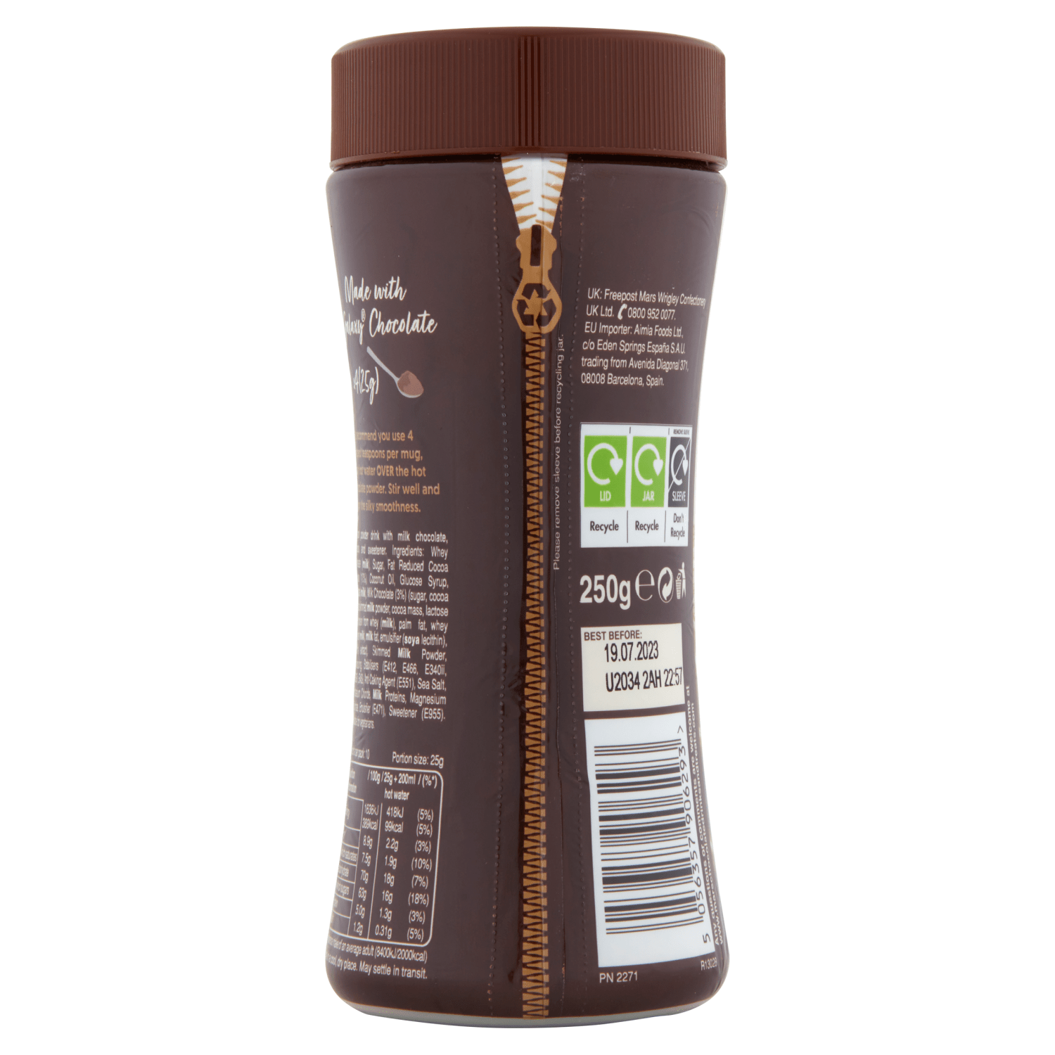 Galaxy Instant Hot Chocolate 250g - UK Food & Drink - 5056357906293