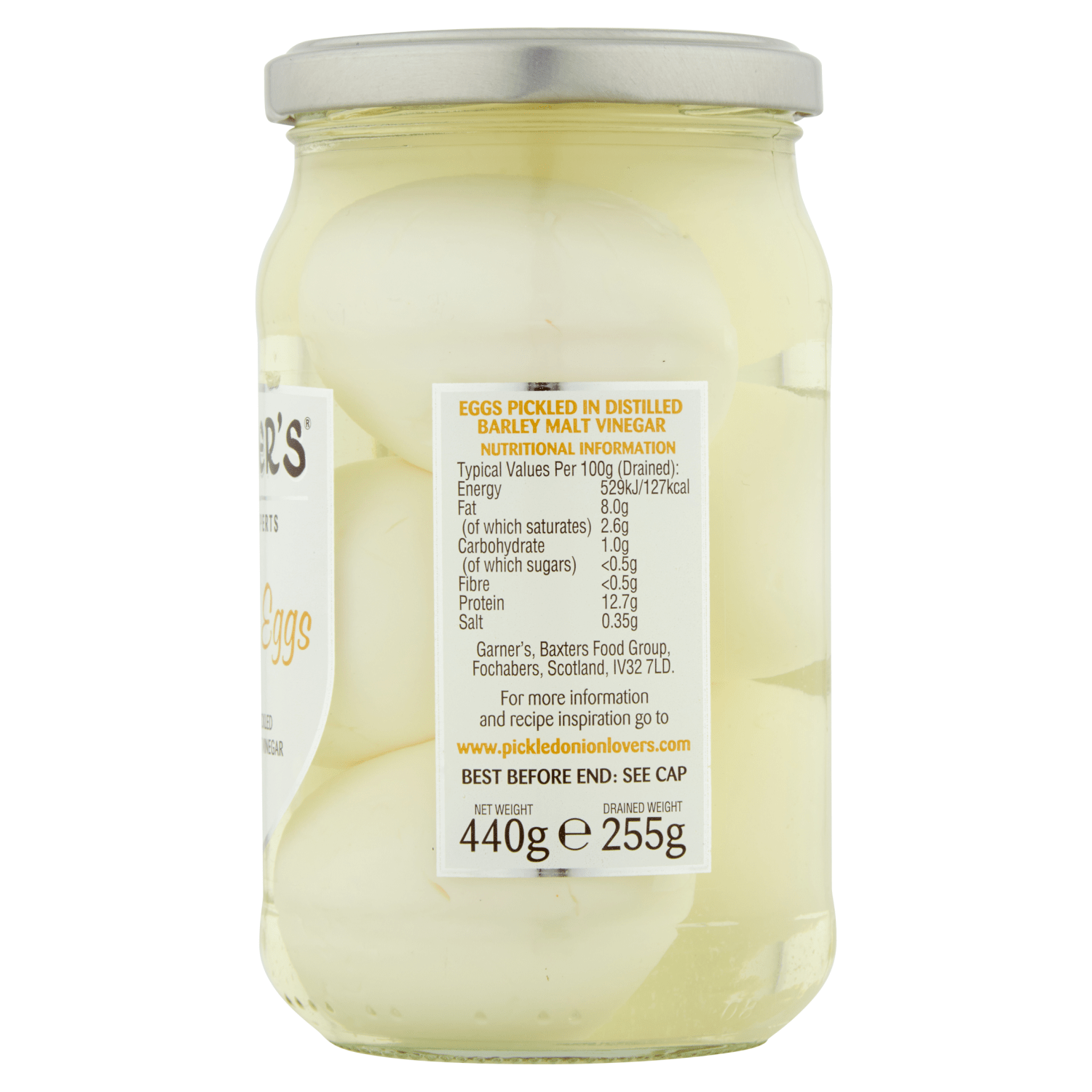 Garner's Pickling Experts Pickled Eggs 440g - UK Food & Drink - 5023746473377