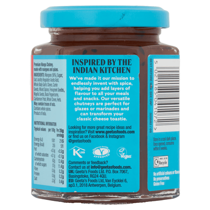 Geeta's Premium Mango Chutney 230g - UK Food & Drink - 5021185041072