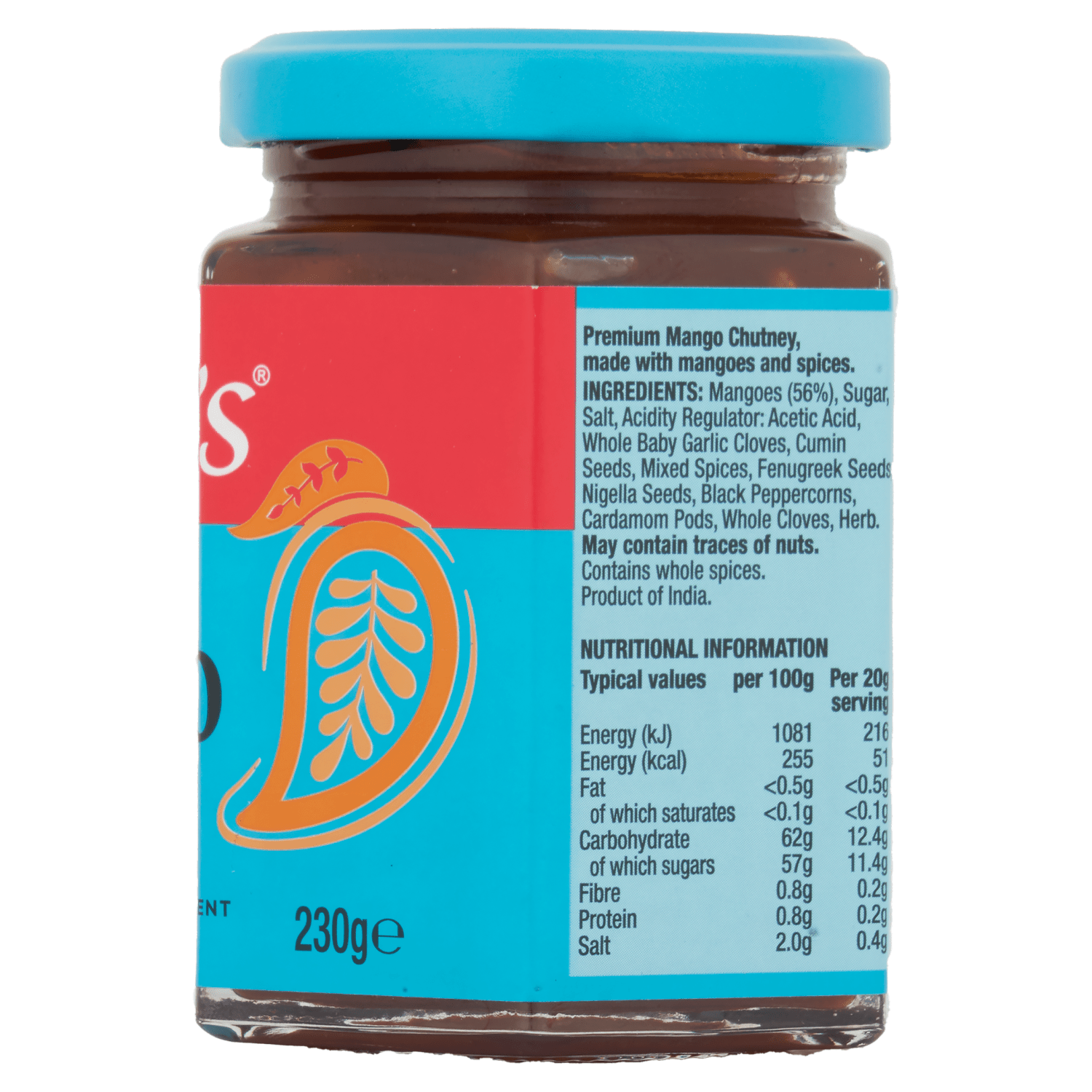 Geeta's Premium Mango Chutney 230g - UK Food & Drink - 5021185041072