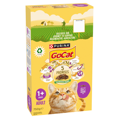 Go - Cat with a Tasty Duck and Chicken Mix 1+ Years Adult 750g - UK Food & Drink - 7613287211552