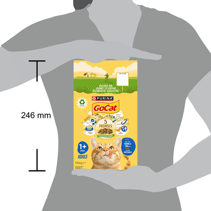 Go - Cat with a Tasty Herring & Tuna Mix and with Vegetables 1+ Years Adult 750g - UK Food & Drink - 7613287211835