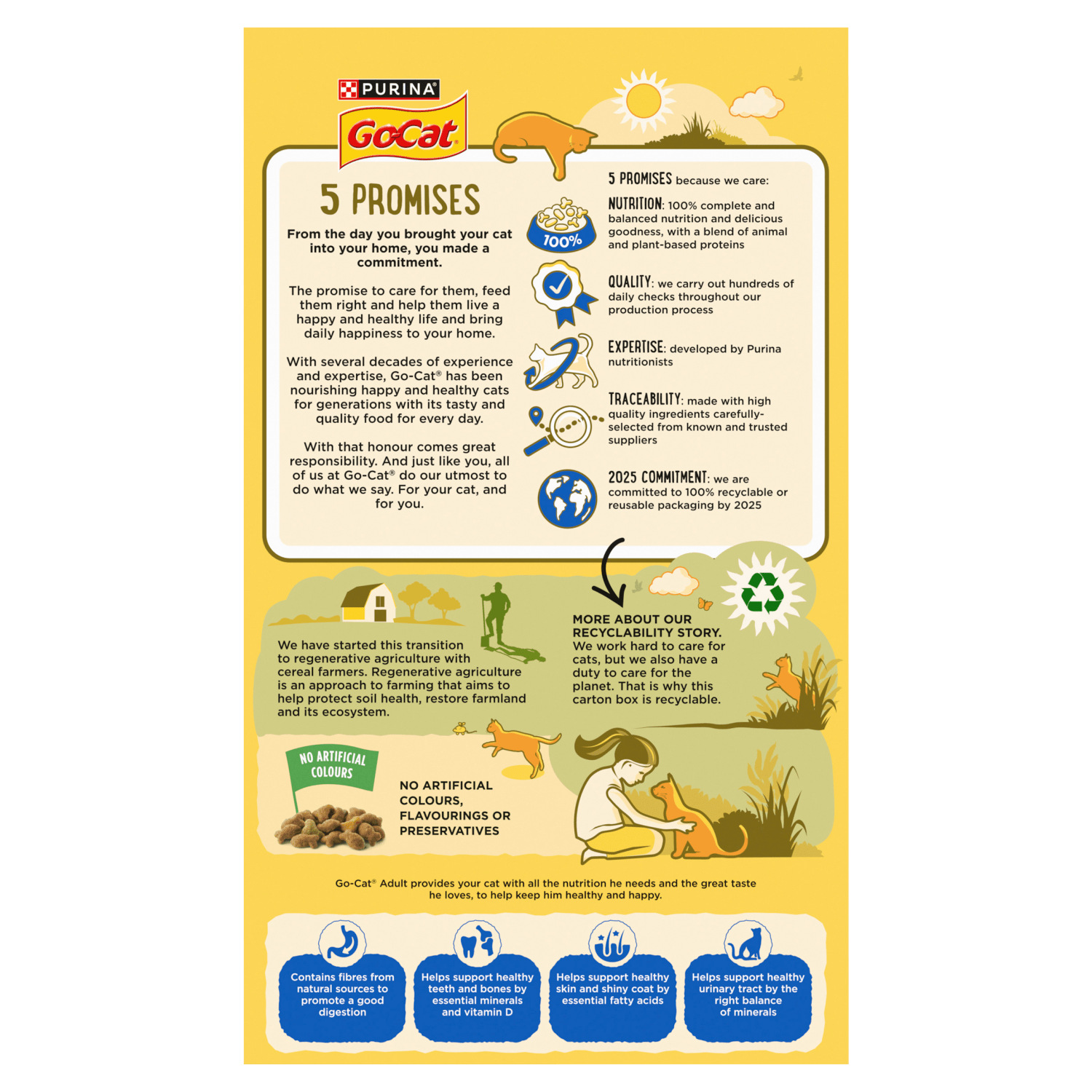 Go - Cat with a Tasty Herring & Tuna Mix and with Vegetables 1+ Years Adult 750g - UK Food & Drink - 7613287211835