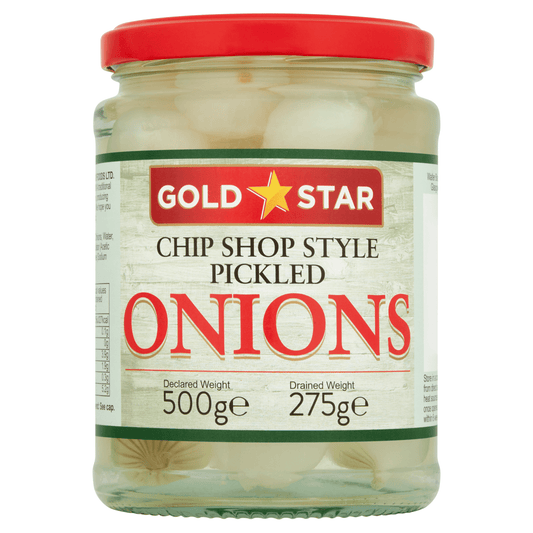 Gold Star Chip Shop Style Pickled Onions 500g - UK Food & Drink - 5020744050005