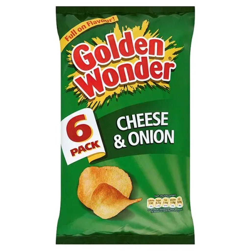 Golden Wonder Cheese And Onion 6pk - UK Food & Drink - 5010052105412