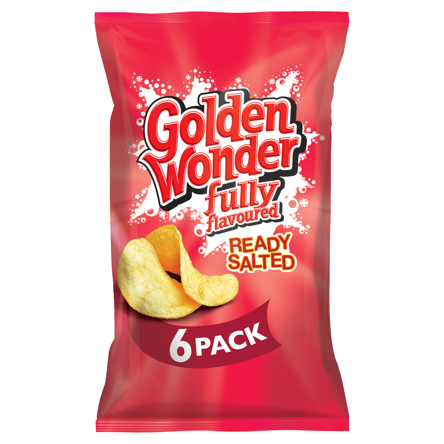 Golden Wonder Fully Flavoured Ready Salted 6 x 25g - UK Food & Drink - 5010052108314