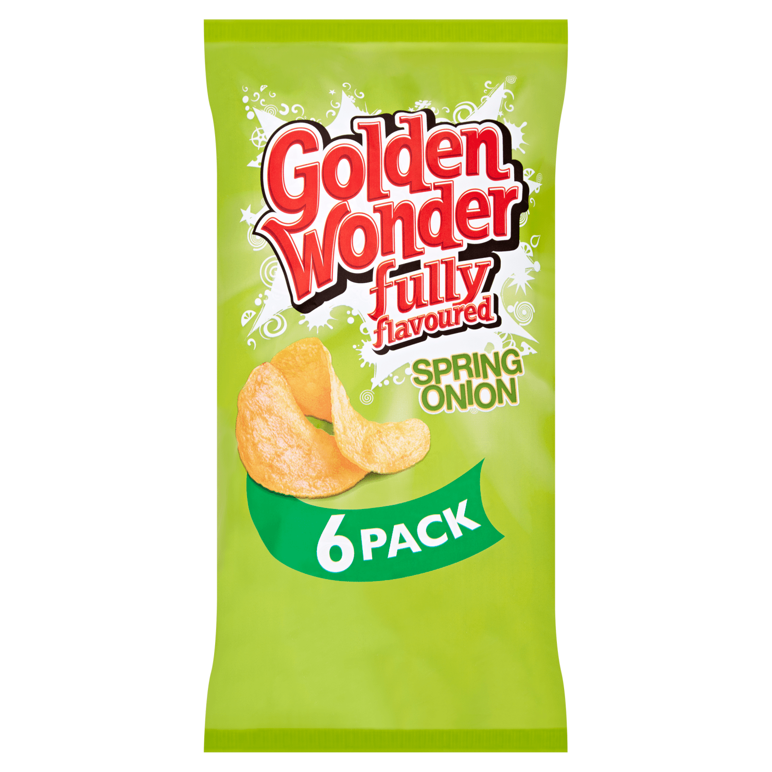 Golden Wonder Fully Flavoured Spring Onion 6 x 25g - UK Food & Drink - 5010052113066