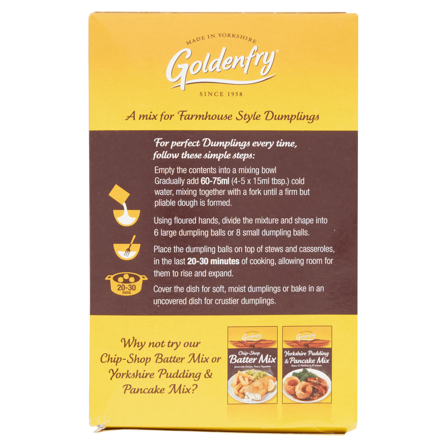 Goldenfry Farmhouse Style Dumpling Mix 142g - UK Food & Drink - 5010105133010