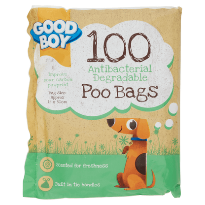 Good Boy 100 Antibacterial Degradable Poo Bags - UK Food & Drink - 5000239079193