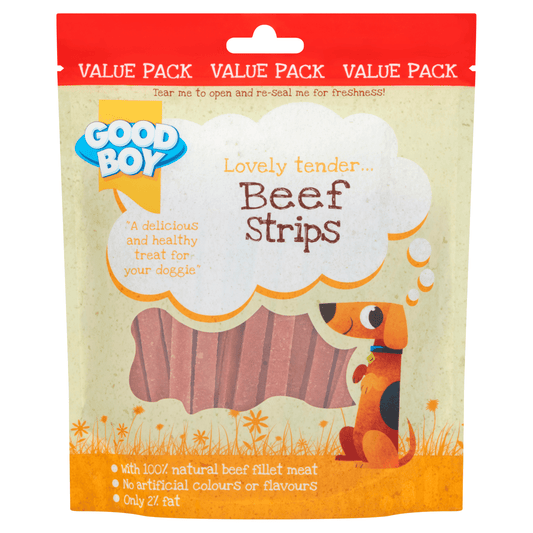 Good Boy Beef Strips 250g - UK Food & Drink - 5000239057665