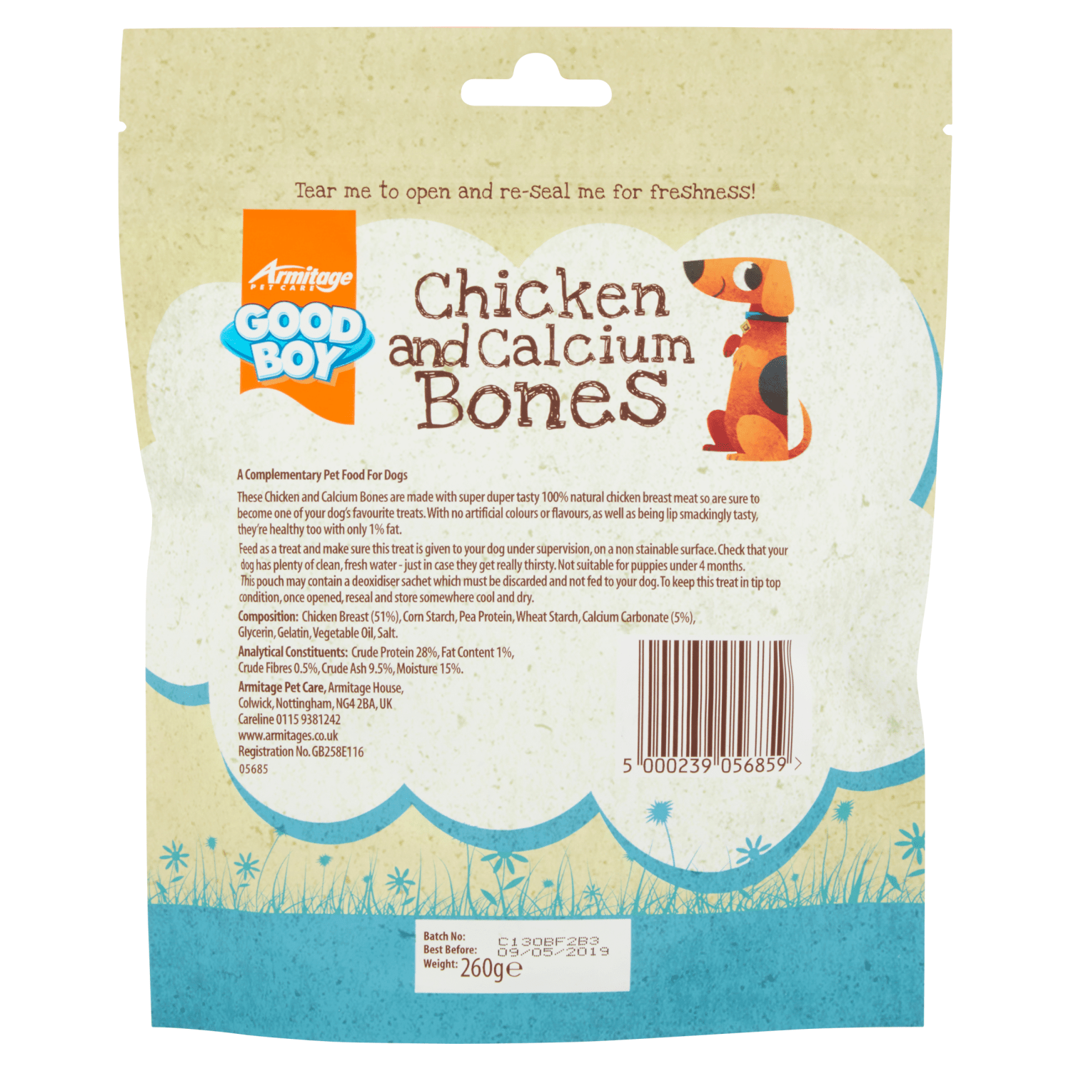 Good Boy Chicken and Calcium Bones 260g - UK Food & Drink - 5000239056859