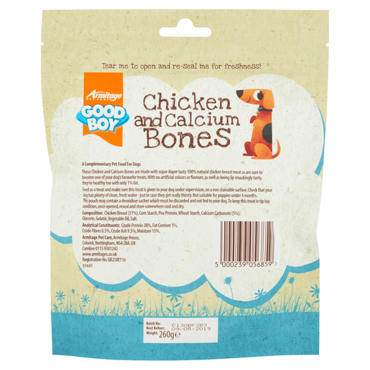 Good Boy Chicken and Calcium Bones 260g - UK Food & Drink - 5000239056859