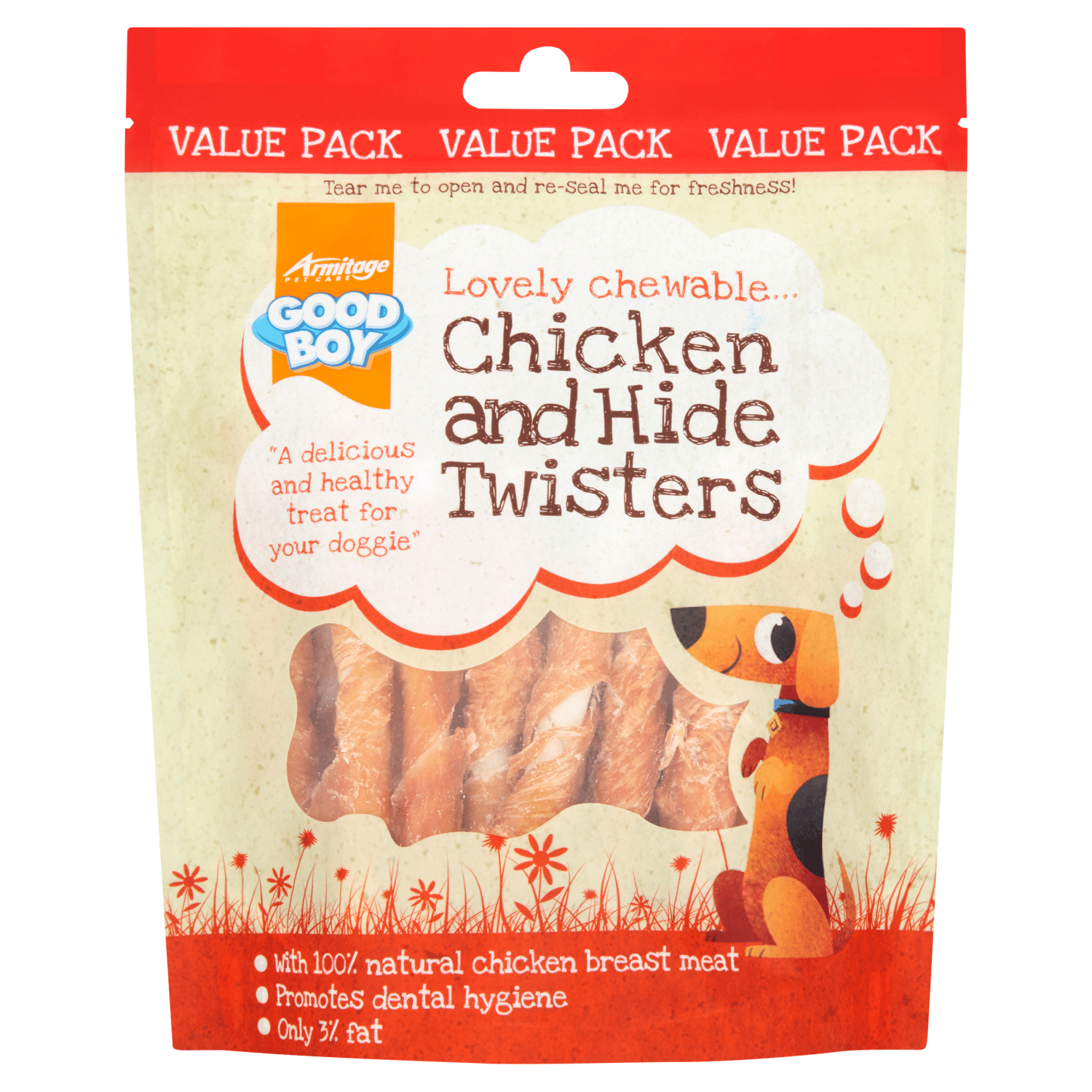 Good Boy Chicken and Hide Twisters 220g - UK Food & Drink - 5000239056842