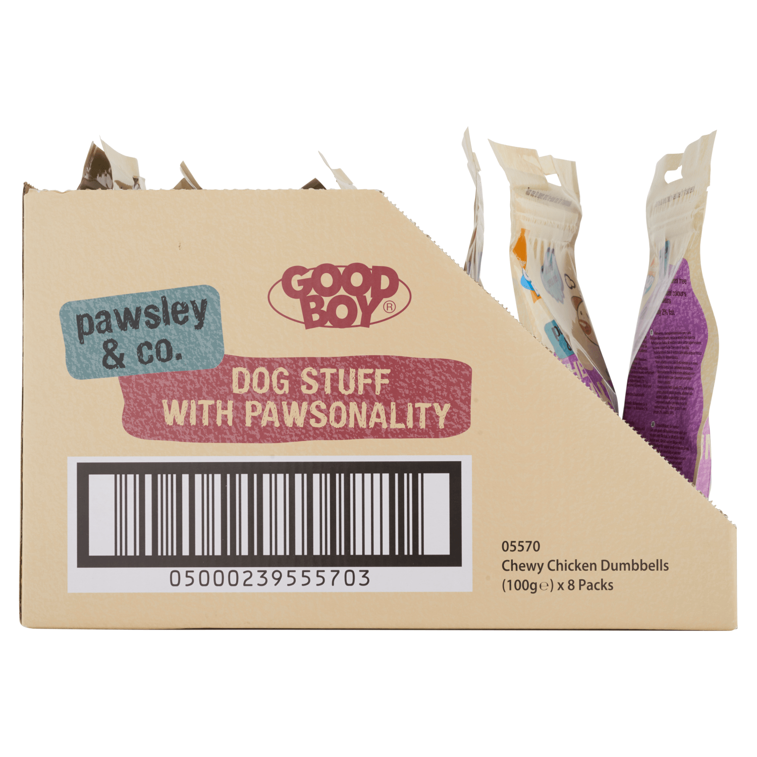 Good Boy Pawsley & Co. Chewy Chicken Dumbbells 100g - UK Food & Drink - 5000239055708