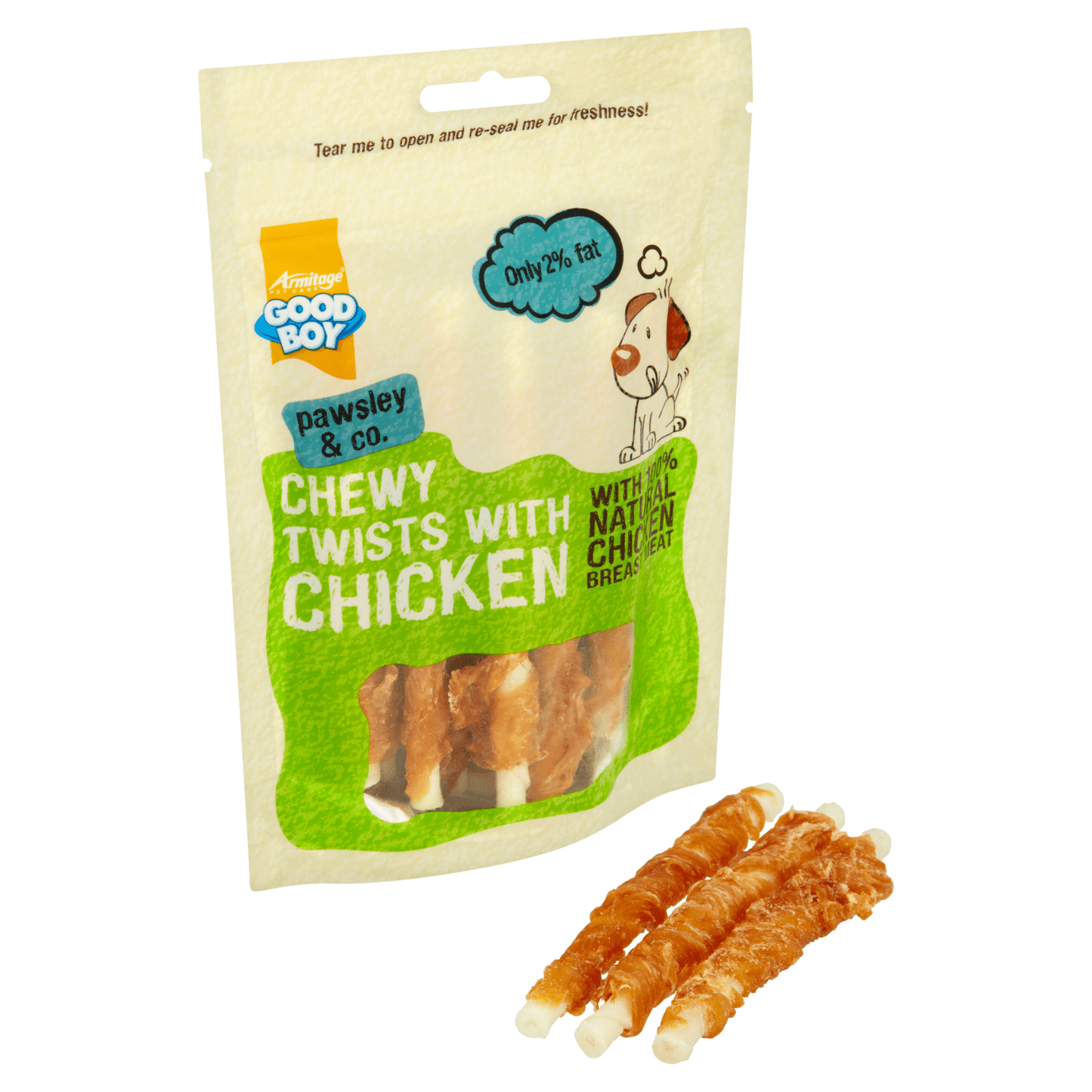 Good Boy Pawsley & Co. Chewy Twists with Chicken 90g - UK Food & Drink - 5000239055920