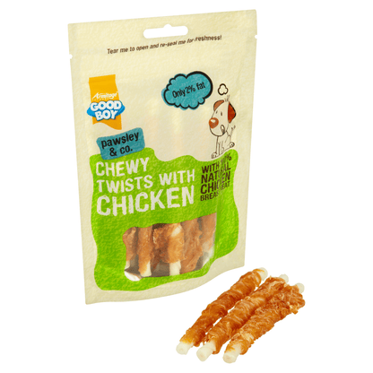 Good Boy Pawsley & Co. Chewy Twists with Chicken 90g - UK Food & Drink - 5000239055920