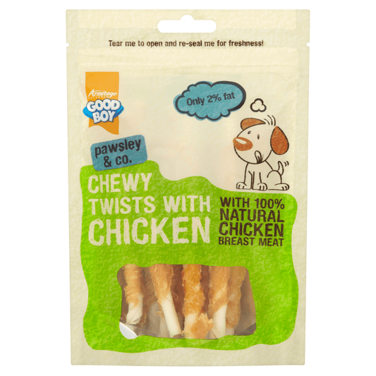 Good Boy Pawsley & Co. Chewy Twists with Chicken 90g - UK Food & Drink - 5000239055920