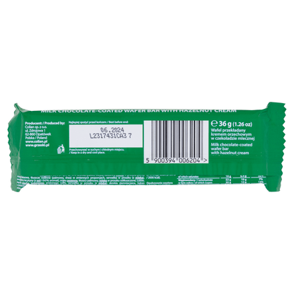 Goplana Grze_ki Milk Chocolate - Coated Wafer Bar with Hazelnut Cream 36g - UK Food & Drink - 5900394006204
