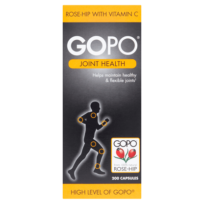 GOPO Joint Health Rose - Hip with Vitamin C 200 Capsules - UK Food & Drink - 5000477153129