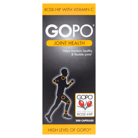 GOPO Joint Health Rose - Hip with Vitamin C 200 Capsules - UK Food & Drink - 5000477153129