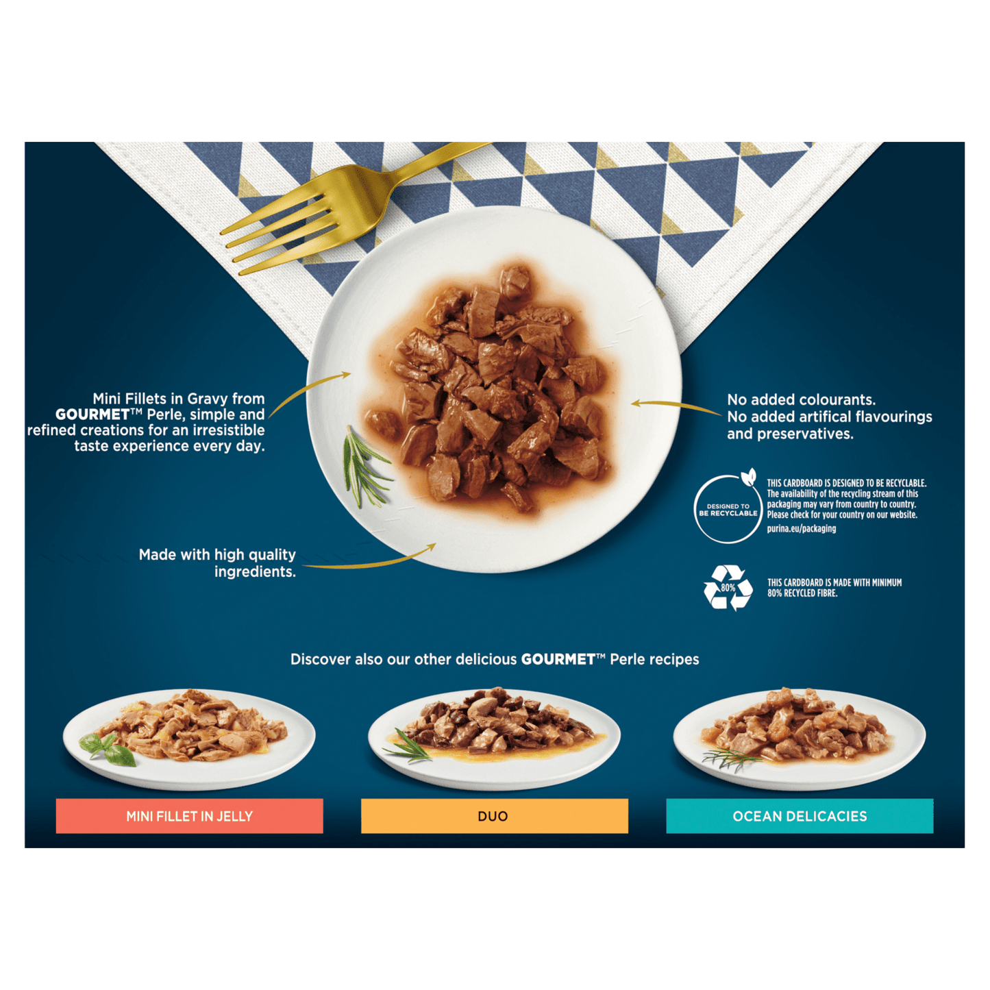 Gourmet Perle Connoisseur's Collection Mini Fillets in Gravy 12 x 85g - UK Food & Drink - 7613035985964