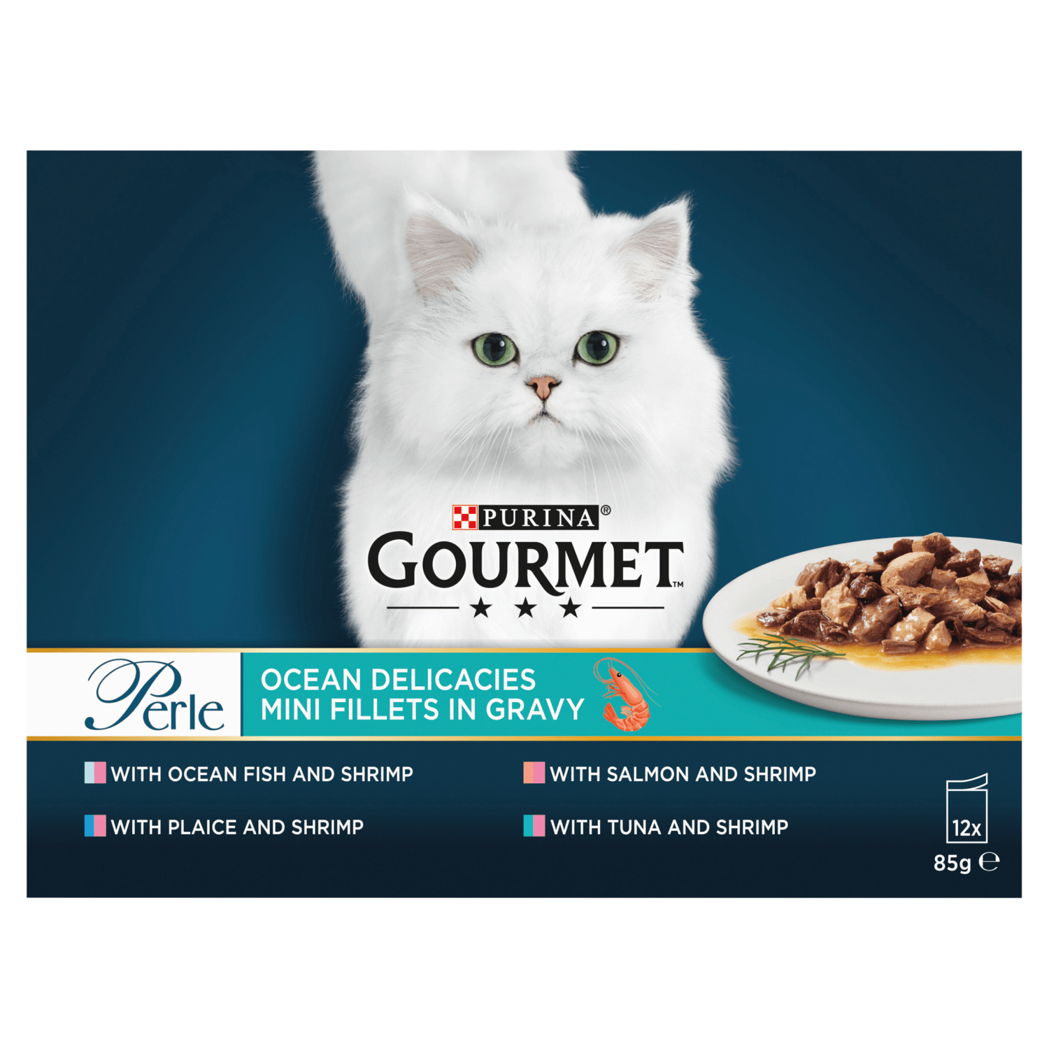 Gourmet Perle Ocean Delicacies Mini Fillets in Gravy 12 x 85g - UK Food & Drink - 7613030955016