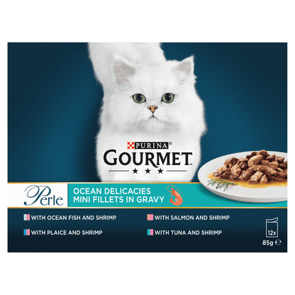 Gourmet Perle Ocean Delicacies Mini Fillets in Gravy 12 x 85g - UK Food & Drink - 7613030955016