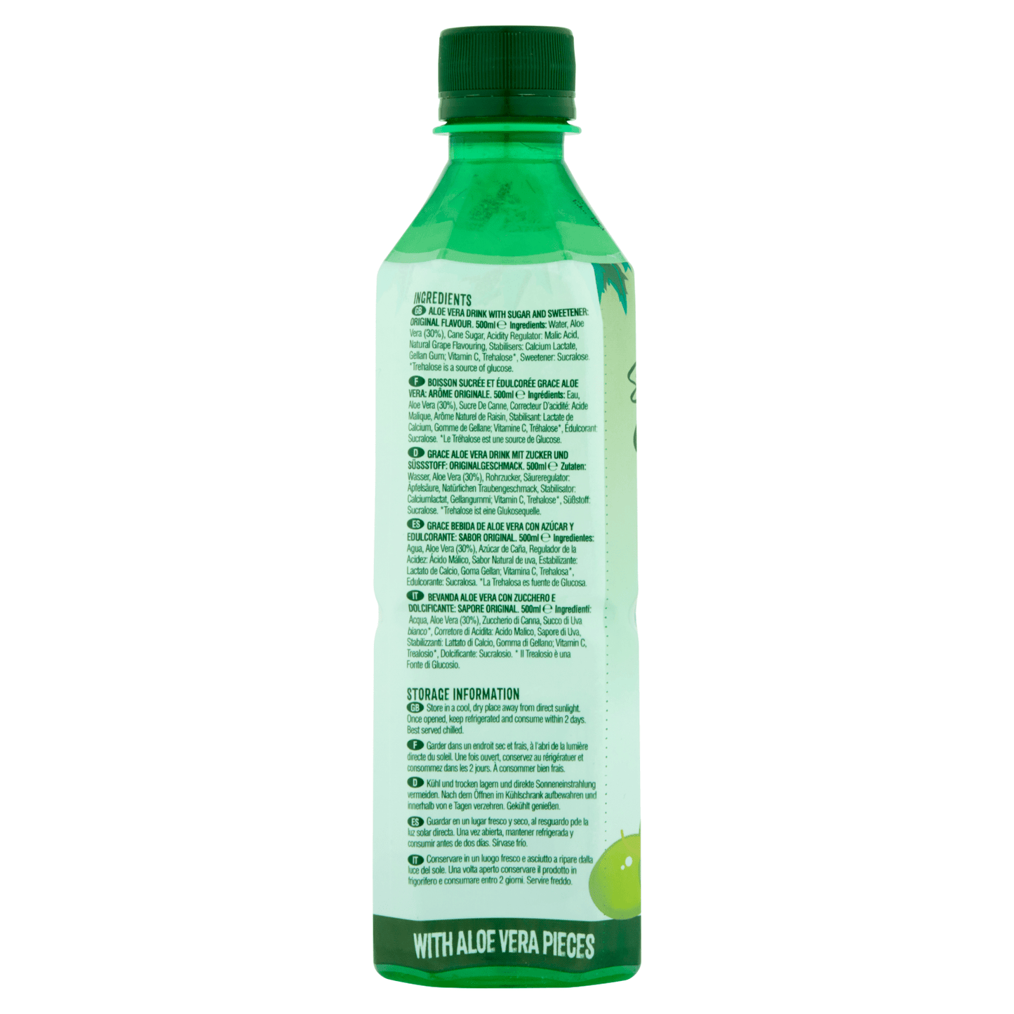 Grace Say Aloe Vera Drink Original Flavour 500ml - UK Food & Drink - 5035139213644