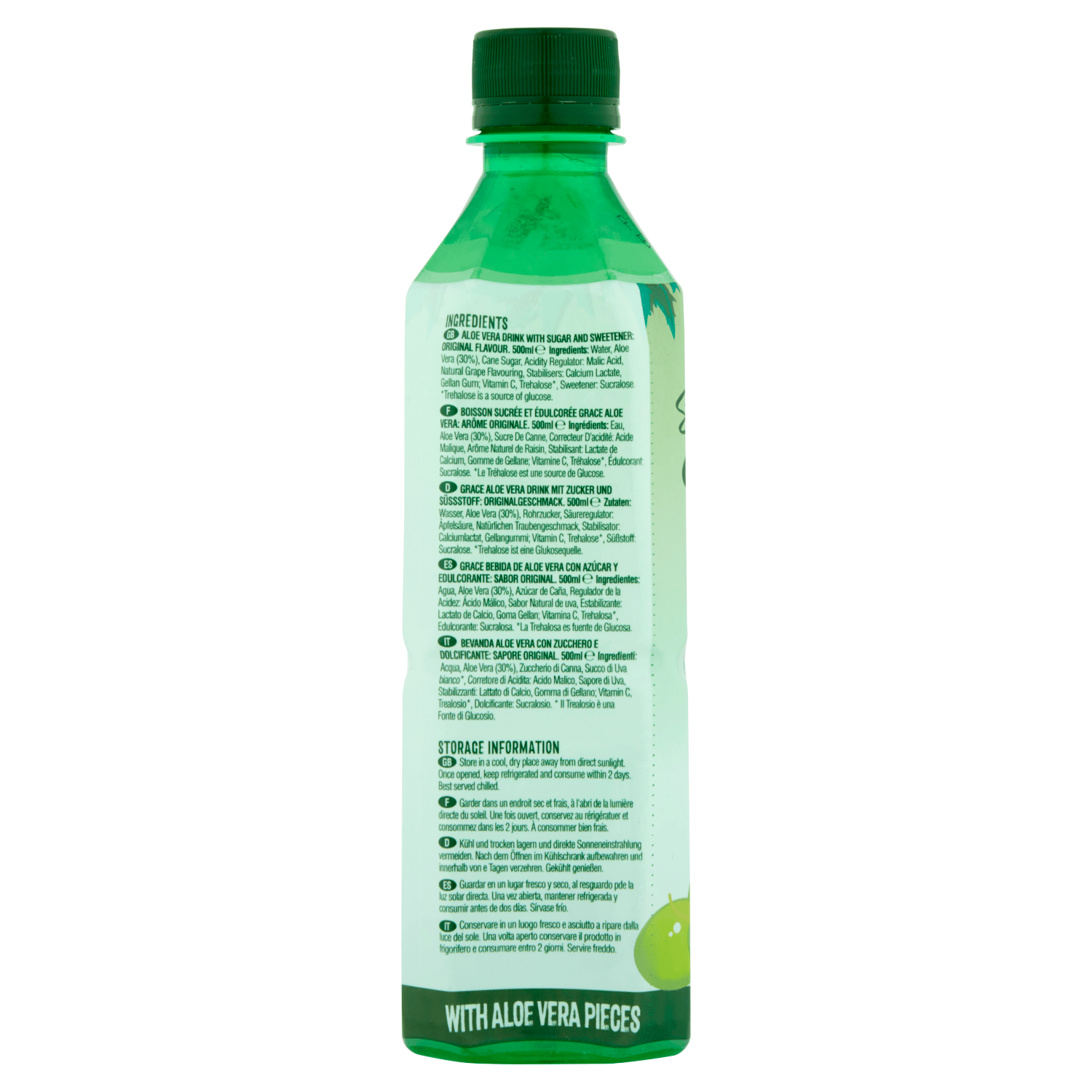 Grace Say Aloe Vera Drink Original Flavour 500ml - UK Food & Drink - 5035139213644